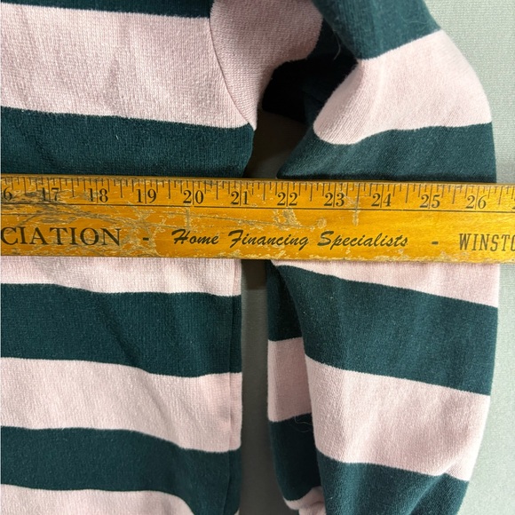 Tuckernuck Women Powder Pink Stripe Cotton Warren Rugby Shirt Medium - Picture 8 of 8